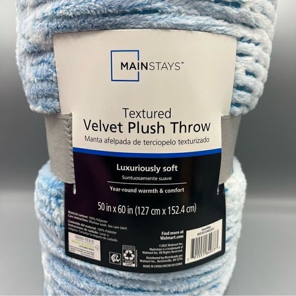 Mainstays Textured Velvet Plush Throw 50x60 - Picture 4 of 5